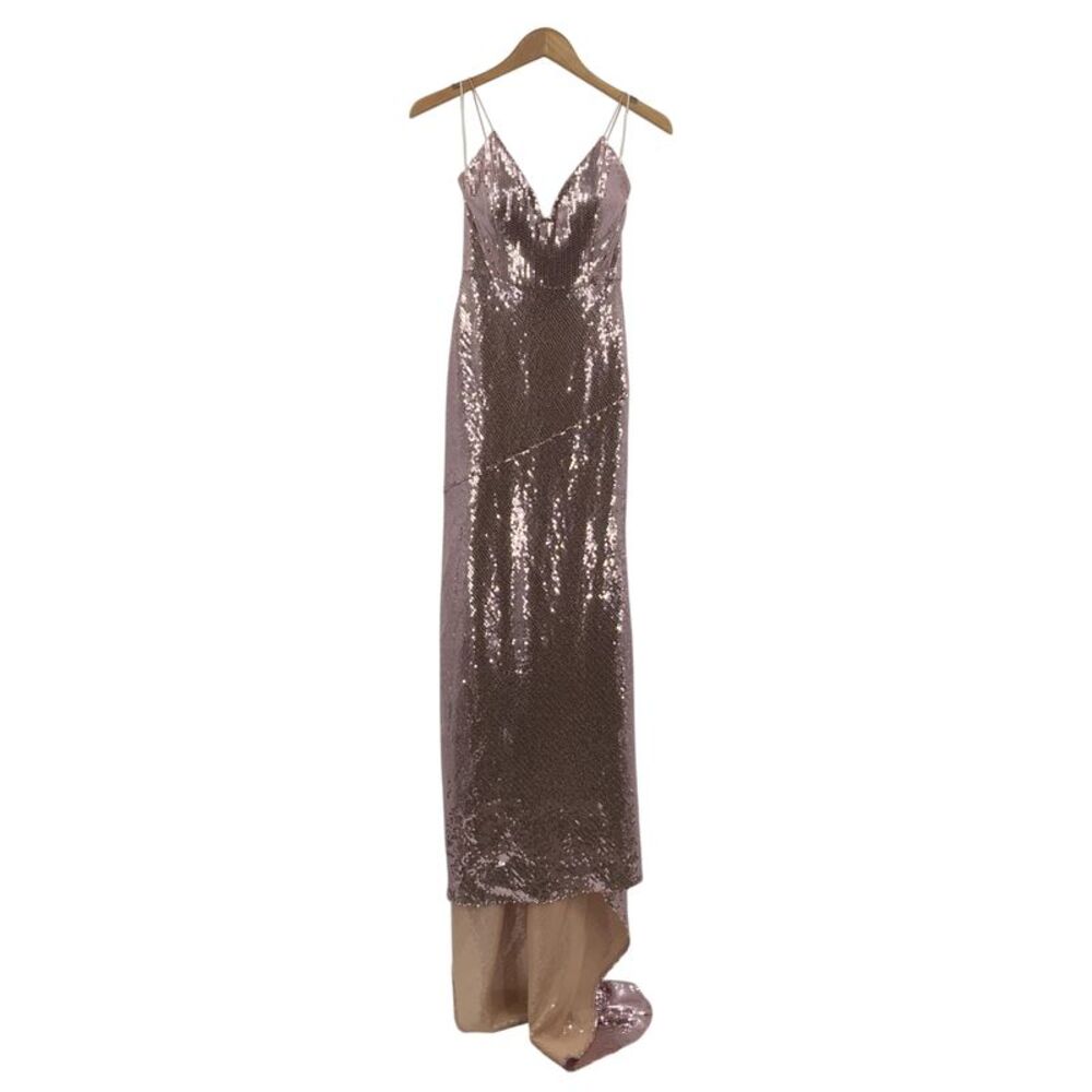 Alex Perry Sequin Gown Pink 8